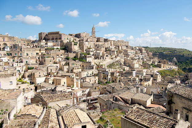 Blick über die Stadt Matera in der Basilikata. (Foto: Giovanni Pracucci)