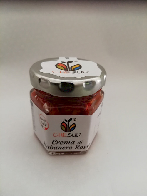 Chilicreme aus roten Habaneros, extrem scharf von CheSud